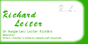 richard leiter business card