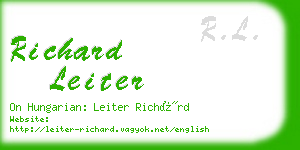 richard leiter business card